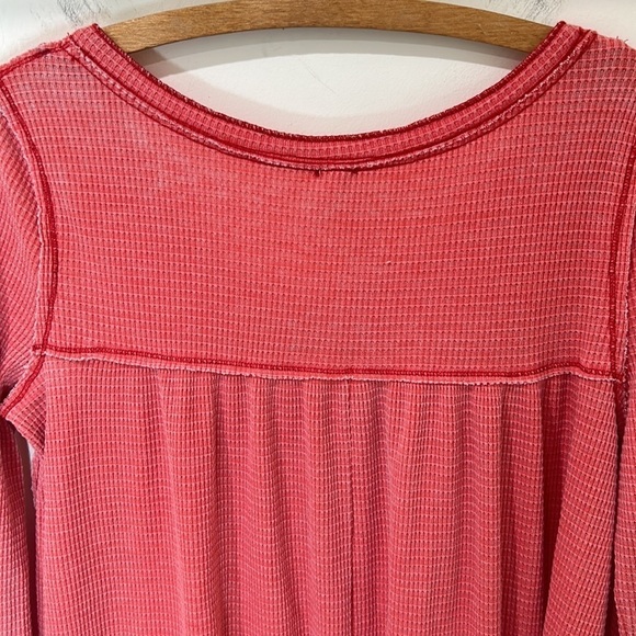 FREE PEOPLE WE THE FREE Kai Thermal Henley Top Size XS Oversized - Picture 13 of 16